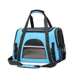 Portable Pet Carrier Bag with Plush Mat for Small Dogs and Cats