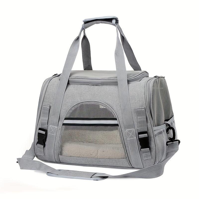 Portable Pet Carrier Bag with Plush Mat for Small Dogs and Cats