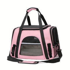Portable Pet Carrier Bag with Plush Mat for Small Dogs and Cats