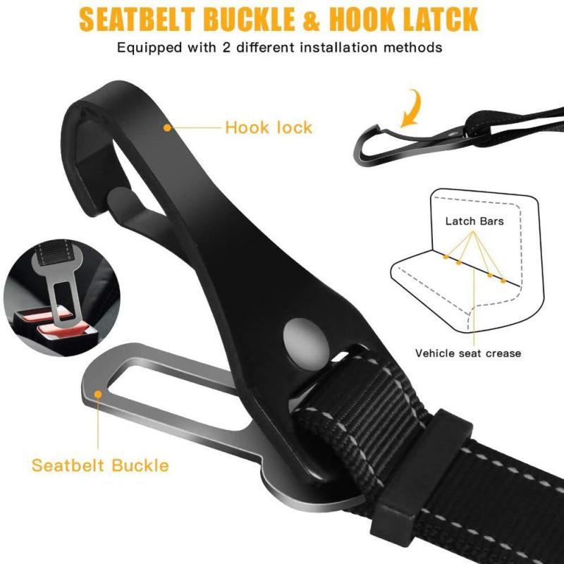 Adjustable Reflective Car Seat Belt for Pets