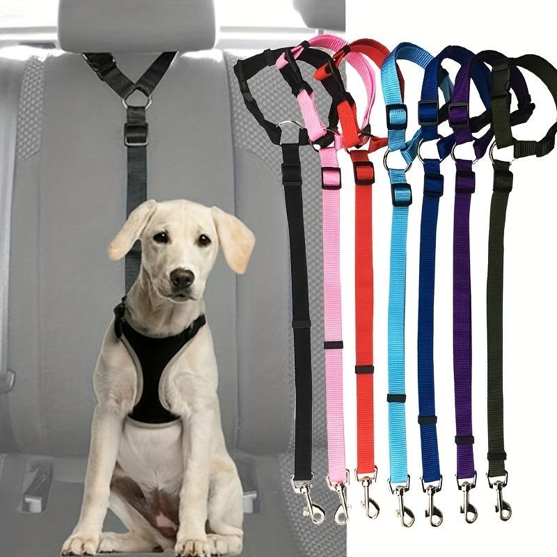 Pet Car Seat Belt Dog Safety Leash Car Headrest Restraint Strap