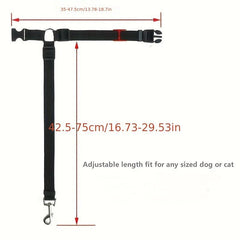 1pc 2pcs Solid Pet Car Safety Belt Two in One Dog Cat Car Traction Rope