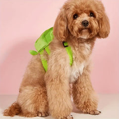 Turtle Shape Pet Backpack with Dog Poop Bag Dispenser