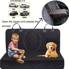 Dog Car Mat Rear Seat Protector Easy Install 600D Oxford Cloth Wear Resistant