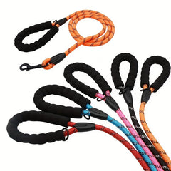 Reflective Dog Leash with Foam Handle - Safe Training & Walking