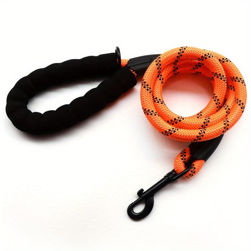 Reflective Dog Leash with Foam Handle - Safe Training & Walking