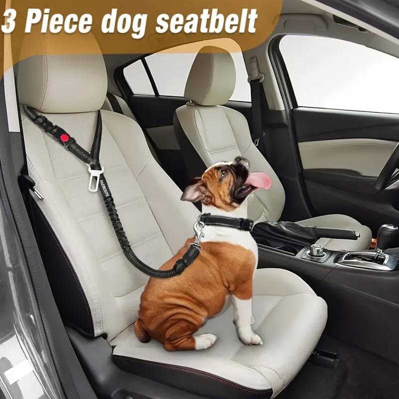 Retractable Dog Car Seat Belt Adjustable Pet Seat Belt