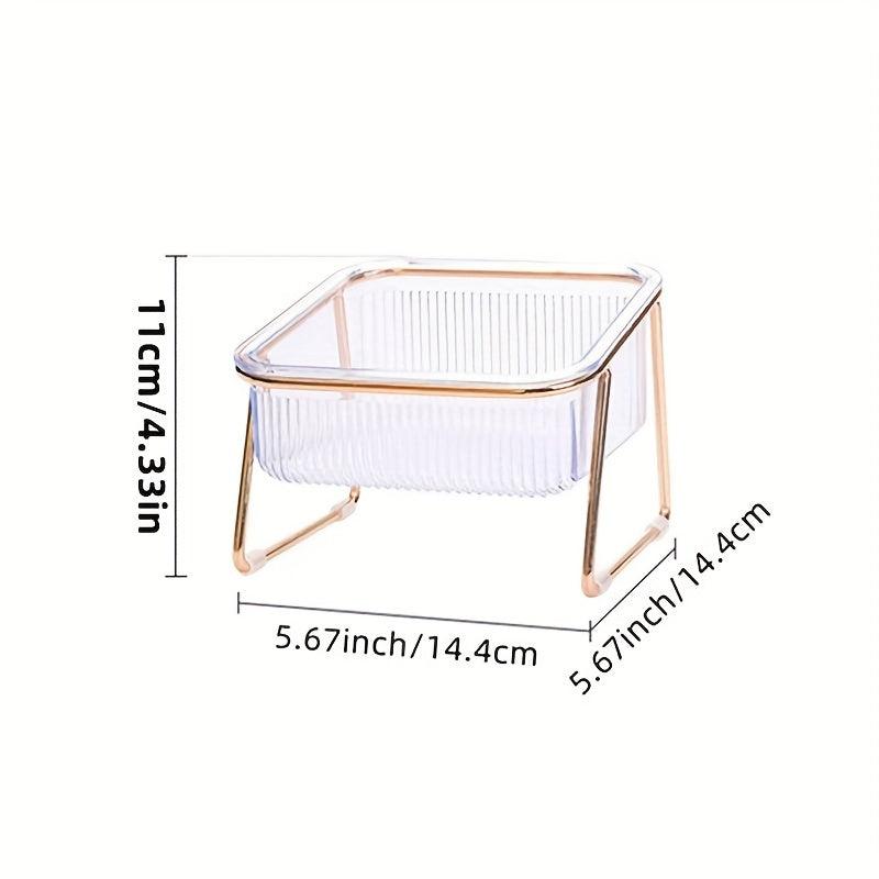 Elevated Transparent Pet Cat Bowl with Stand