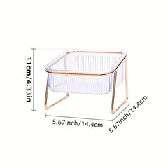 Elevated Transparent Pet Cat Bowl with Stand