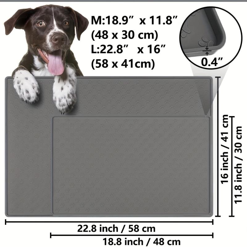 Silicone Pet Dog Cat Feeding Mat Non slip Waterproof Pet Food Bowl Mat