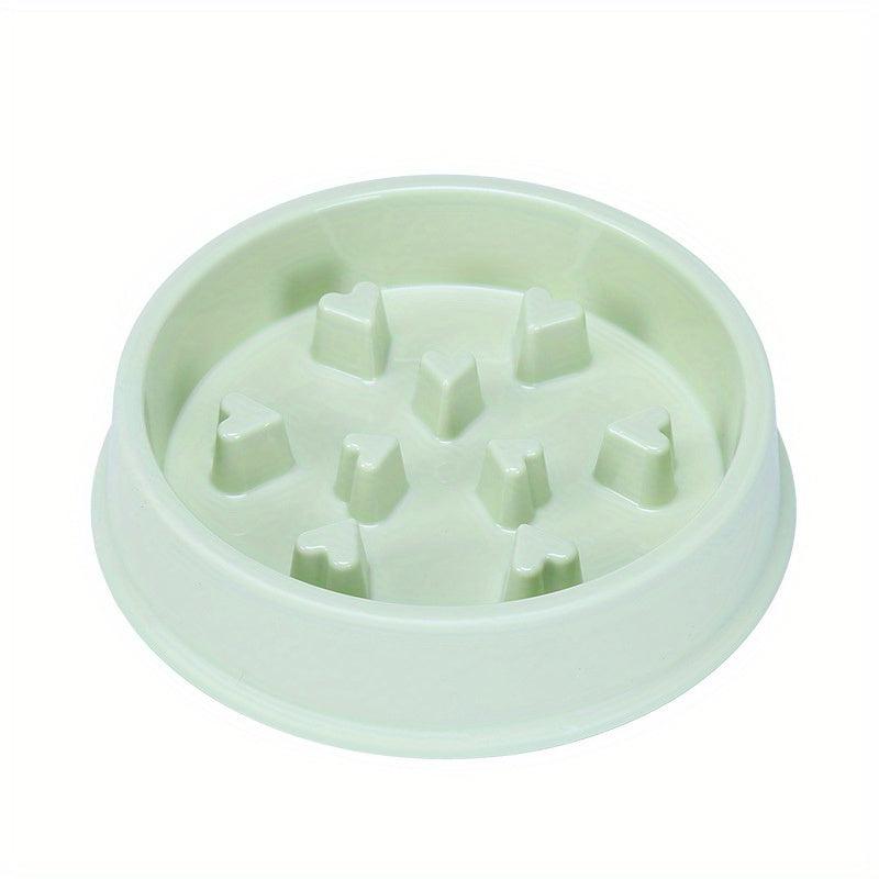 Slow Feeder Pet Bowl Heart-Shaped Anxiety Relief Healthy Eating Non-Choking