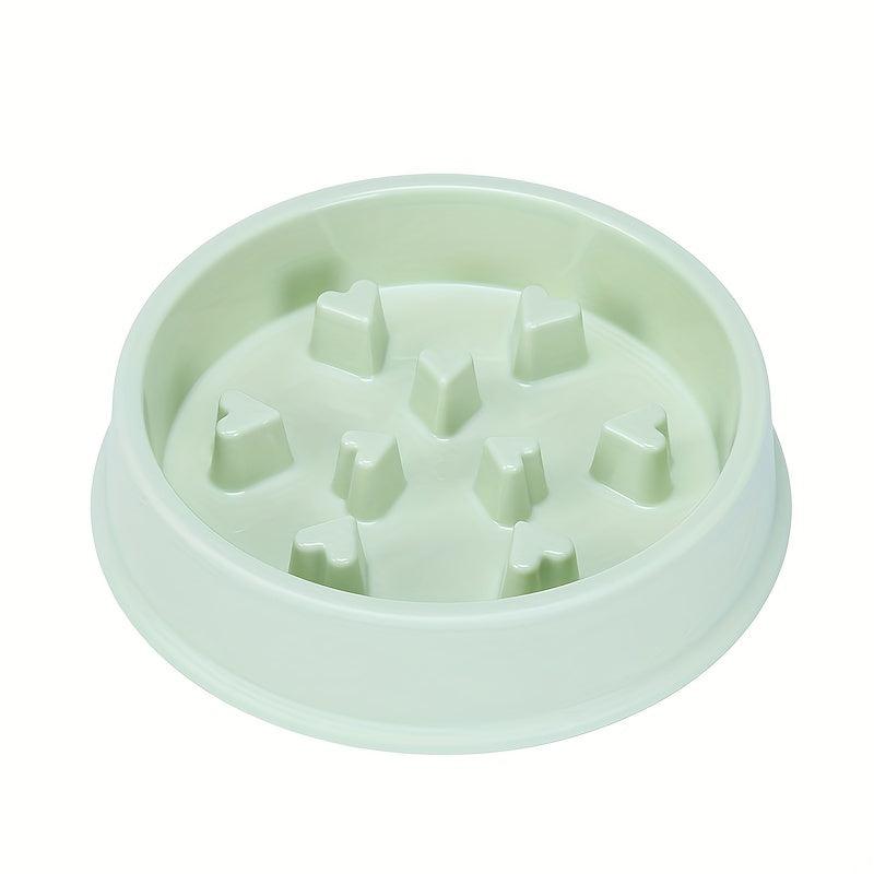 Slow Feeder Pet Bowl Heart-Shaped Anxiety Relief Healthy Eating Non-Choking
