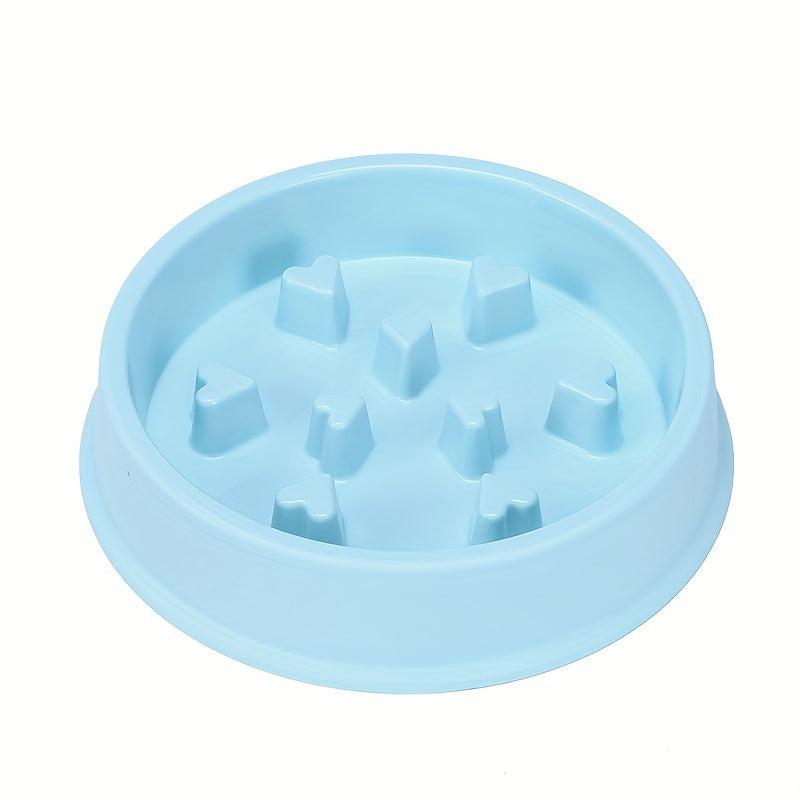 Slow Feeder Pet Bowl Heart-Shaped Anxiety Relief Healthy Eating Non-Choking