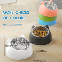 Raised Dog Feeder with Stainless Steel Bowls