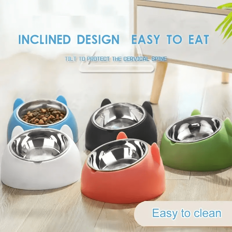 Raised Dog Feeder with Stainless Steel Bowls