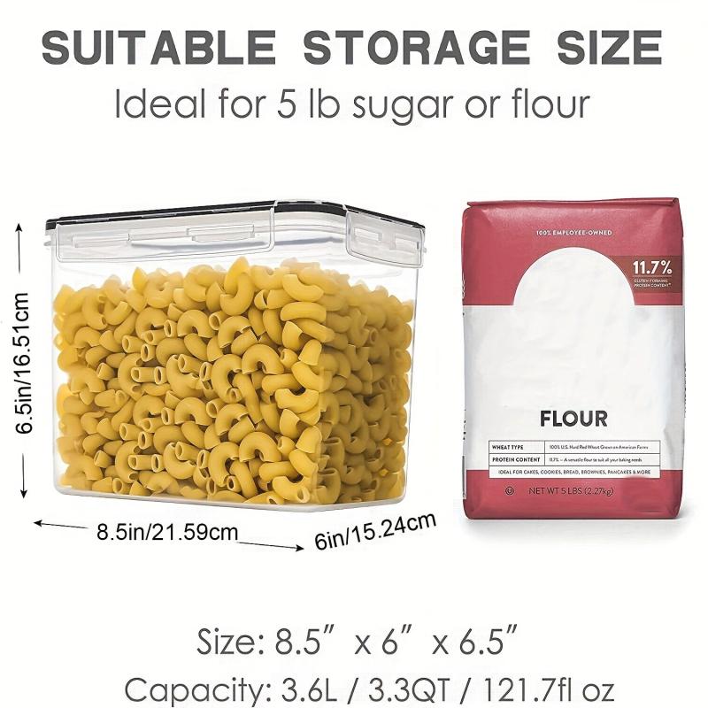 3pcs Airtight Pet Food Storage Containers 3 6L Capacity