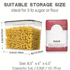 3pcs Airtight Pet Food Storage Containers 3 6L Capacity