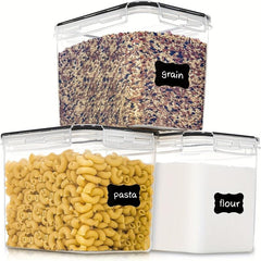 3pcs Airtight Pet Food Storage Containers 3 6L Capacity