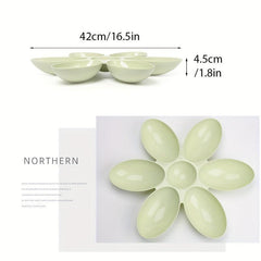 Creative Petal Shaped Plastic Cat Bowl Cat Food Water Dishes