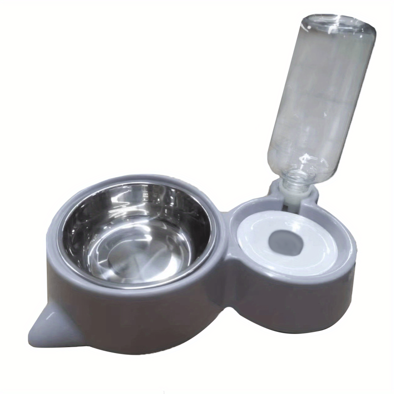 Double Dog Cat Bowls Water/Food Bowl Set with Stainless Steel Bowl