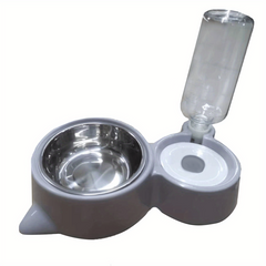 Double Dog Cat Bowls Water/Food Bowl Set with Stainless Steel Bowl