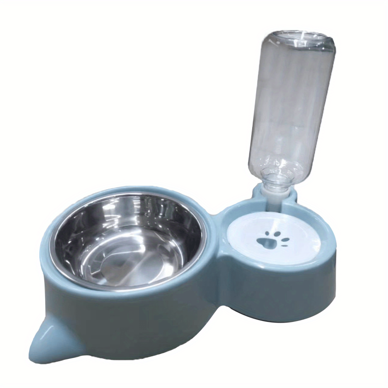 Double Dog Cat Bowls Water/Food Bowl Set with Stainless Steel Bowl