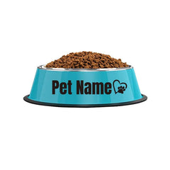 Custom Name Non Slip Stainless Steel Pet Bowl