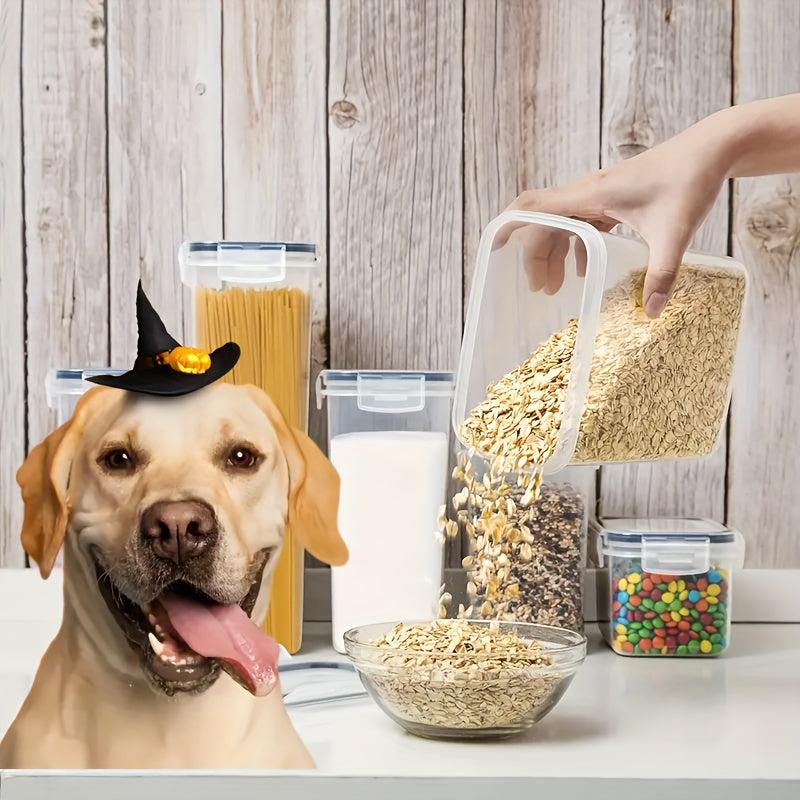 3pcs Pet Food Storage Containers Airtight BPA Plastic Dog Food Containers