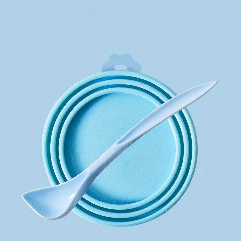 Silicone Can Covers and Spoon Set for Fresh Pet Food Storage