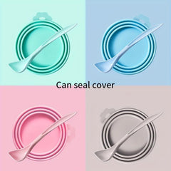 Silicone Can Covers and Spoon Set for Fresh Pet Food Storage