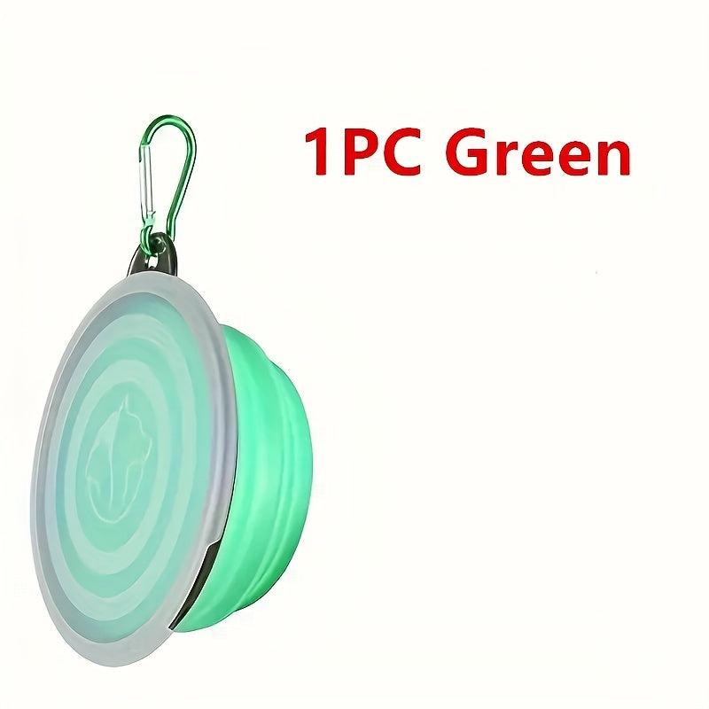 Collapsible Dog Bowls with Cover Lids - Silicone Travel Bowl with Carabiner