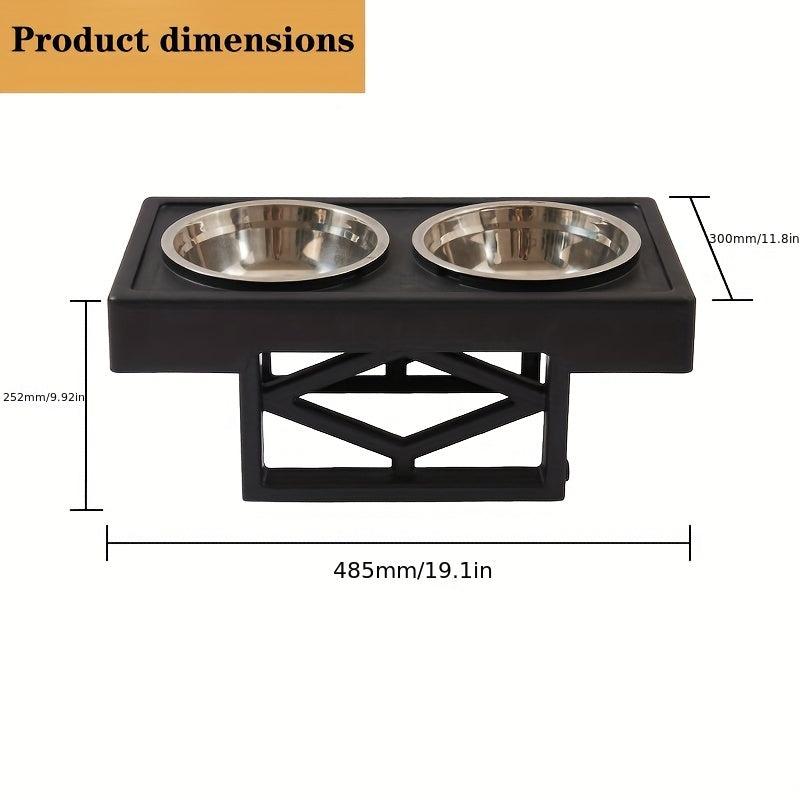 Adjustable Elevated Double Pet Bowls - Small/Medium Dogs
