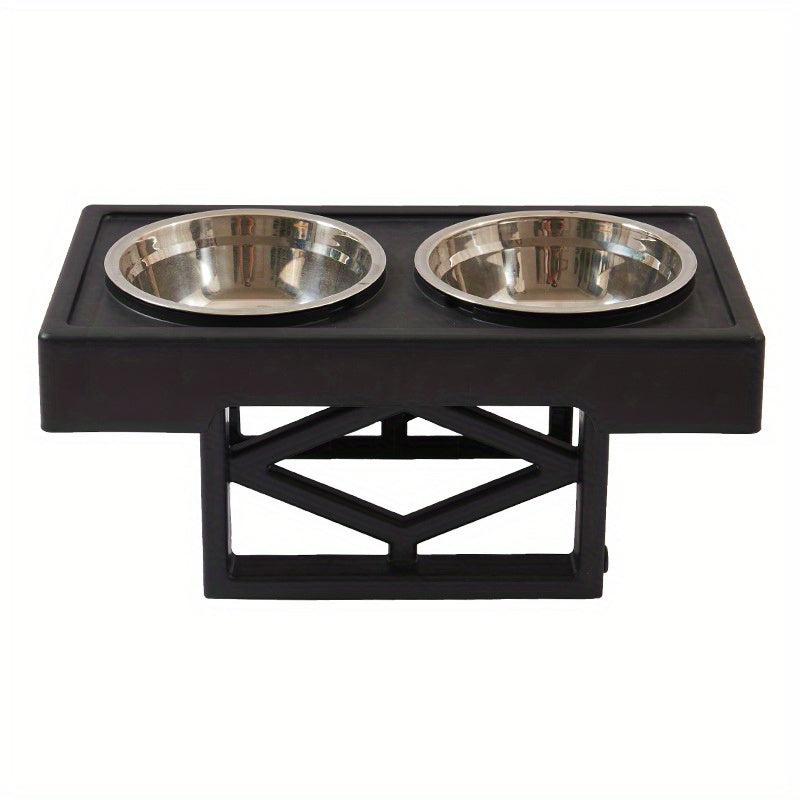 Adjustable Elevated Double Pet Bowls - Small/Medium Dogs