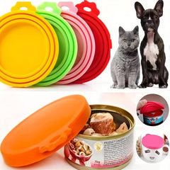 Universal Silicone Pet Food Can Cover Durable Round Dog Food Can Lid