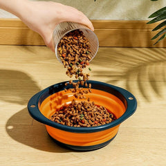 Portable Pet Feeding Basin for Dogs & Cats