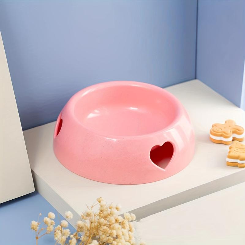 Pet Dog Food Feeder Love Heart Hollow Dog Feeding Bowl