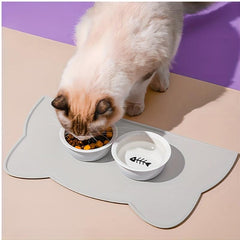 Silicone Cat Food Mat - Non Slip & Waterproof Pet Feeding Mat