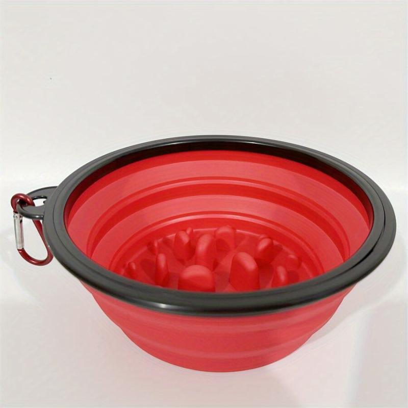 1000ml Collapsible Dog Bowl with Clip - Ideal for Outdoor Activities