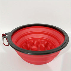 1000ml Collapsible Dog Bowl with Clip - Ideal for Outdoor Activities