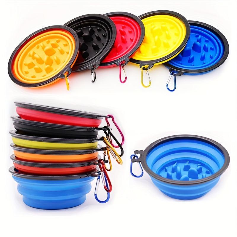1000ml Collapsible Dog Bowl with Clip - Ideal for Outdoor Activities
