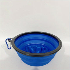 1000ml Collapsible Dog Bowl with Clip - Ideal for Outdoor Activities