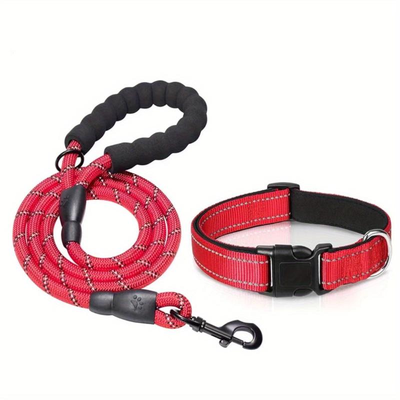 Adjustable Dog Collar & Leash Set for Small-Medium Dogs