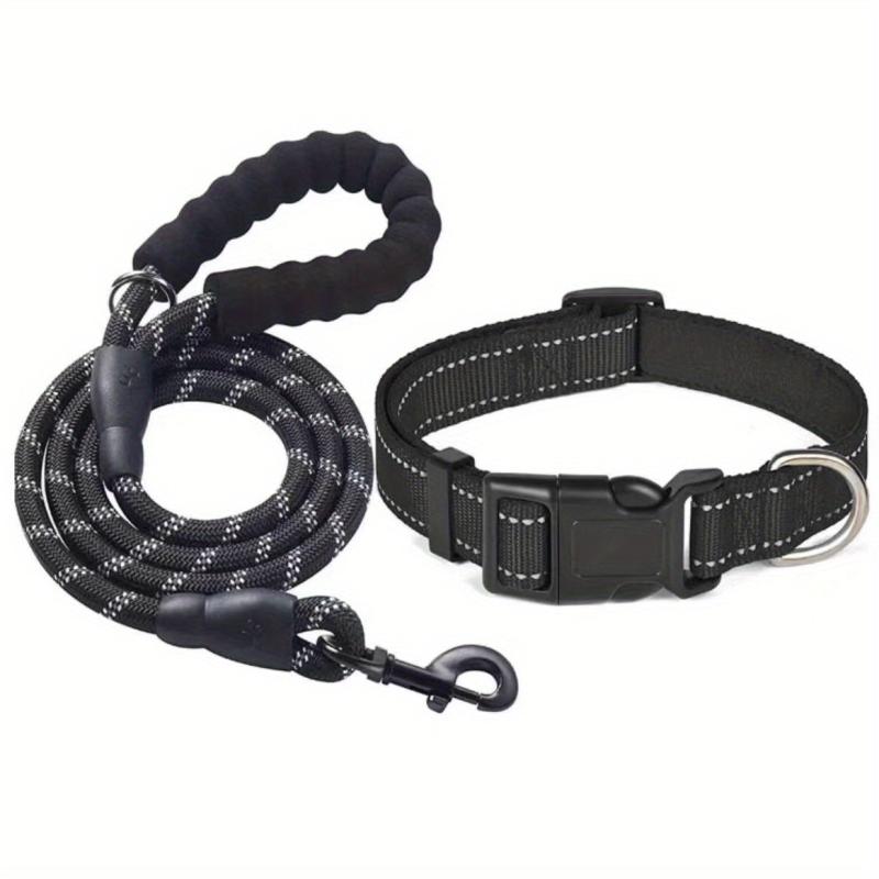 Adjustable Dog Collar & Leash Set for Small-Medium Dogs