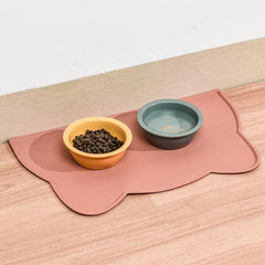 Cat Head Shaped Pet Food Mat Durable Silicone