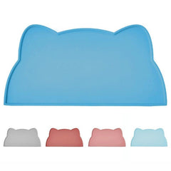 Cat Head Shaped Pet Food Mat Durable Silicone