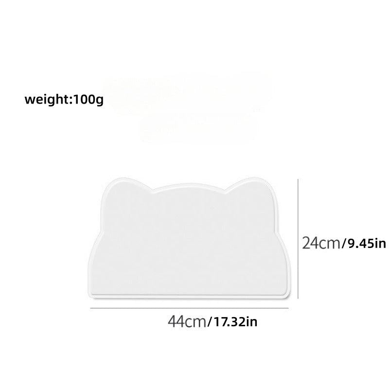 Cat Head Shaped Pet Food Mat Durable Silicone