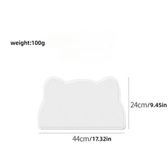 Cat Head Shaped Pet Food Mat Durable Silicone