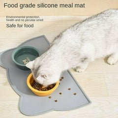 Cat Head Shaped Pet Food Mat Durable Silicone