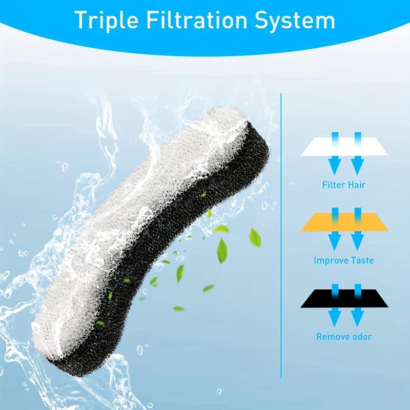 4pcs Cat Water Fountain Filters - Replacement Compatible With WF050 & WF100