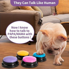 4pcs Pet Recording Button Training Buzzer Toy Supplies